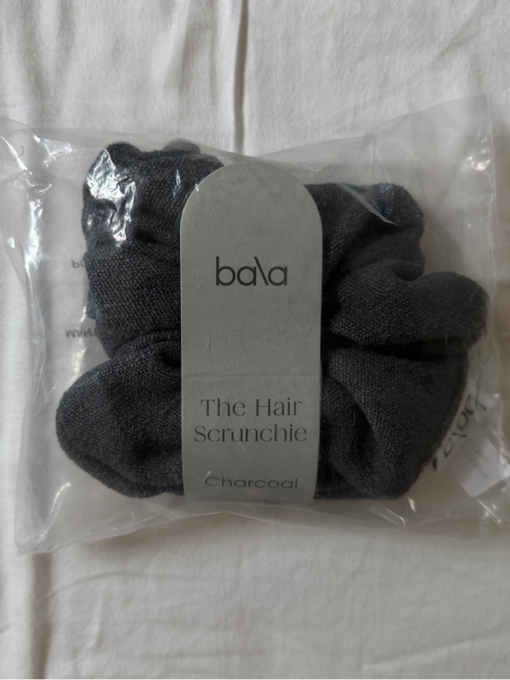 Bala charcoal hair scrunchie
